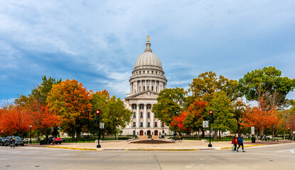 Wisconsin State Capitol view in Madison City of USA