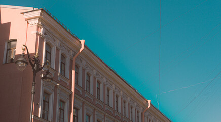 facade of a building, obvodnoy kanal embankment, saint petersburg