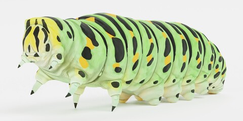 Naklejka premium Realistic 3D Render of Old World Caterpillar