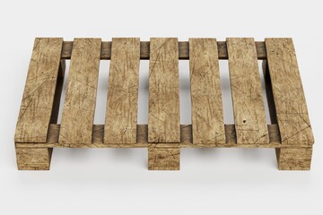 Realistic 3D Render of Pallet