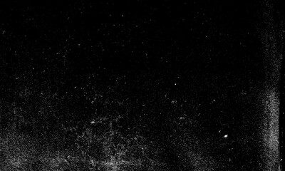 Dirt overlay screen effect use for grunge background and vintage style, Abstract dust particle and dust grain texture on black background.