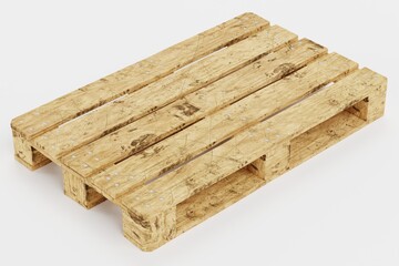 Realistic 3D Render of Pallet