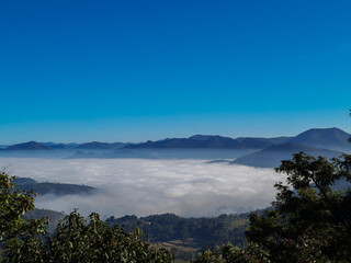 fog over the mountains
