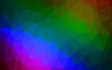 Dark Multicolor, Rainbow vector blurry triangle pattern. A completely new color illustration in a vague style. Brand new design for your business.