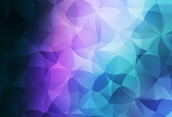 Dark Pink, Blue vector background with abstract shapes.