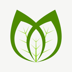 Abstract Ecology nature Leaf Logo