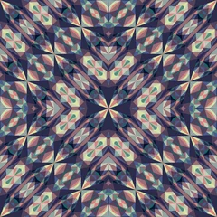 Foto op Plexiglas Geometric seamless pattern, ornament, abstract colorful background, vector texture. © khaladok