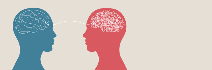 Psychological problem. Mental disease. Health of the mind. Psychologist or therapist or psychiatrist who treats patients with mental anxiety mood disorders or depression. Psychotherapy