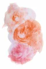 Abstract flower Hand-painted Art Background. Red and orange abstract watercolor background. Watercolor Textured Background