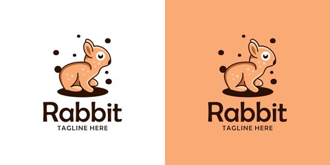 cartoon rabbit logo