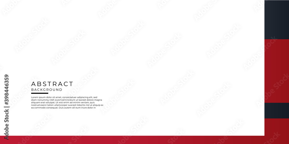 Poster modern simple red white black abstract presentation background with business shape elements