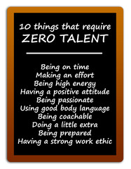 zero talent things 