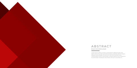 Abstract red geometric shape futuristic background. Template corporate presentation design concept on white contrast background. Vector graphic design illustration 