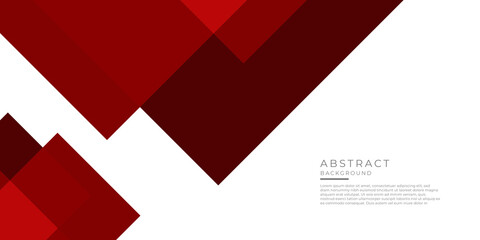 Obraz premium Abstract red geometric shape futuristic background. Template corporate presentation design concept on white contrast background. Vector graphic design illustration 