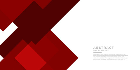 Abstract red geometric shape futuristic background. Template corporate presentation design concept on white contrast background. Vector graphic design illustration 