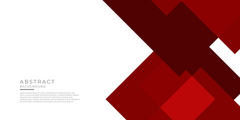 Abstract red geometric shape futuristic background. Template corporate presentation design concept on white contrast background. Vector graphic design illustration 