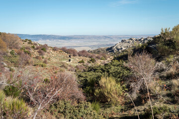 Fototapeta na wymiar Beautiful shot of the landscapes in Ambles Valley, Avila, Castile and Leon, Spain