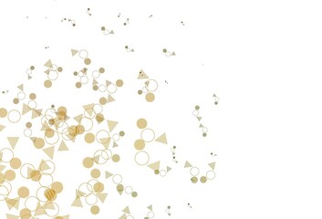 Light Green, Yellow vector pattern with polygonal style with circles.