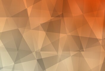Light Orange vector polygonal background.