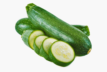 zucchini isolated on white background
