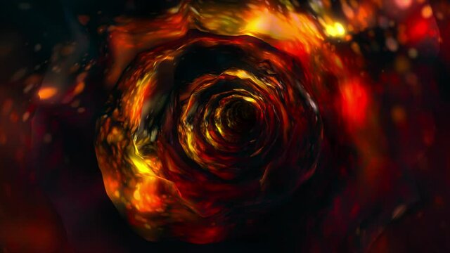 Abstract background flight through neon light wormhole subspace tunnel loop