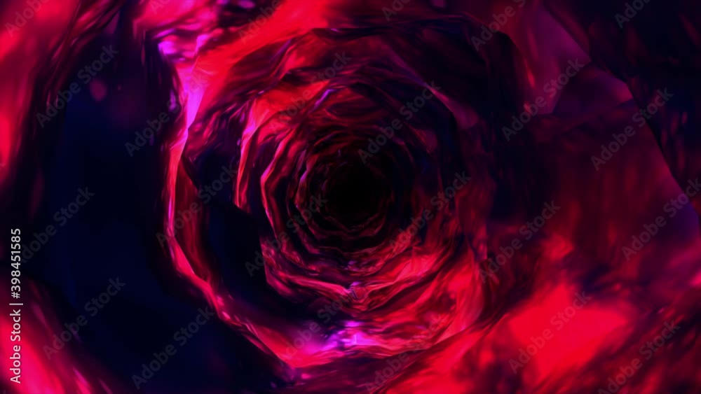 Sticker abstract background flight through neon light wormhole subspace tunnel loop