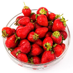 Fresh strawberry isolated on white background with clipping path