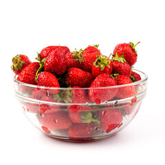 Fresh strawberry isolated on white background with clipping path