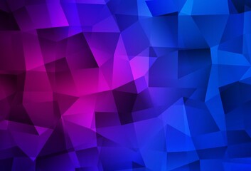 Obraz premium Dark Pink, Blue vector abstract mosaic background.