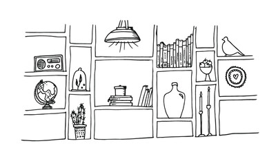 Hand drawn illustration background