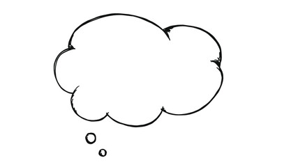 Hand drawn illustration denkwolk