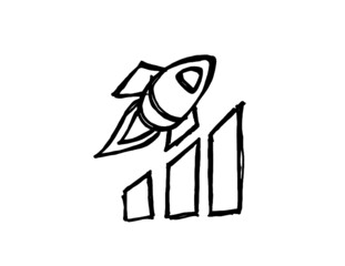 Hand drawn illustration evolve