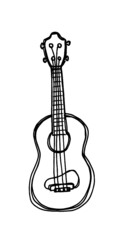 Hand drawn illustration guitar