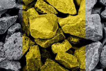 Rohsteine in neuen Farben für 2021. Illuminating Yellow und Ultimate Grey. Collage. © Ekaterina Petrukhan