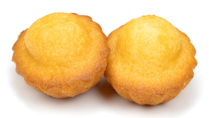 madeleine isolé sur un fond blanc