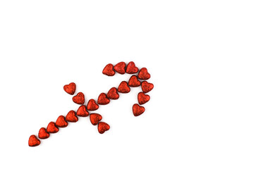 Heart arrow on Valentine's Day