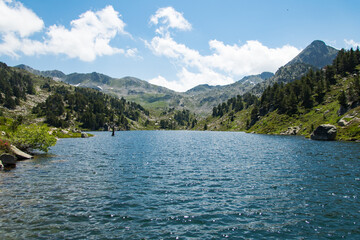 Fototapeta premium Beautiful lake at the feet of mountains