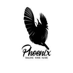 cendrawasih bird illustration logo vector. phoenix logo vector