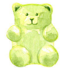 Hand drawn watercolor candy