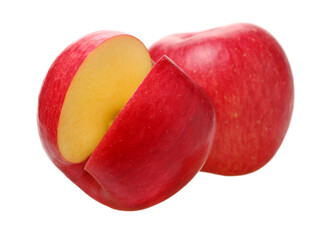 Red apples isolated on white background