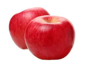 Red apples isolated on white background