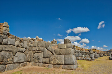 Inca stone constructions in ruins