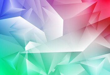 Light Green, Red vector background with polygonal style.