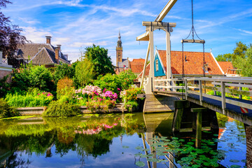 Edam town in North Holland, Netherlands - obrazy, fototapety, plakaty
