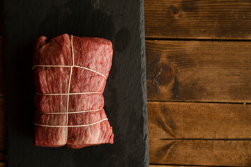Wagyu raw beef for roast beef