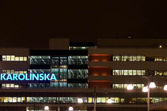 STOCKHOLM, SWEDEN - Dec 09, 2020: Karolinska Hospital Sign On The Exterior