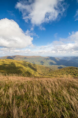 Fototapeta premium Autumn in the mountains. Bieszczady. Wielka Rawka Mountain Range