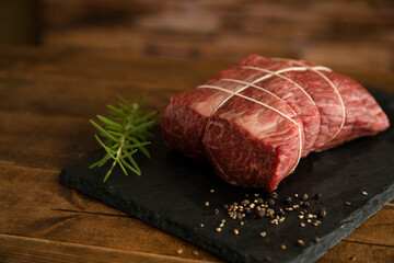 Wagyu raw beef for roast beef