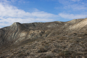 The Crimean Mountains near Feodosia and Ordzhonikidze, the Black Sea, Eastern Crimea.