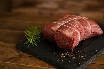 Wagyu raw beef for roast beef